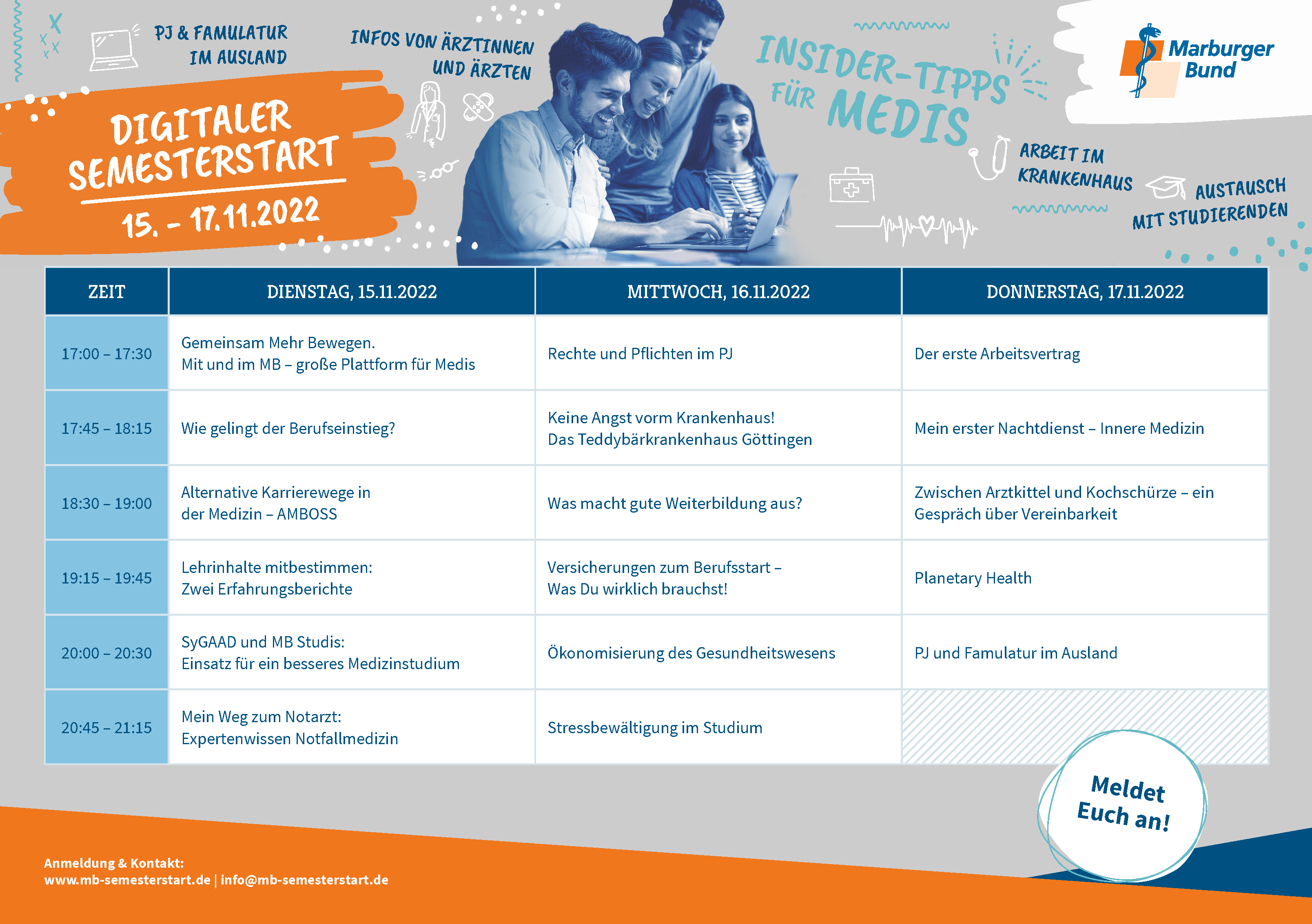 Digitaler Semesterstart 2022 | Programm