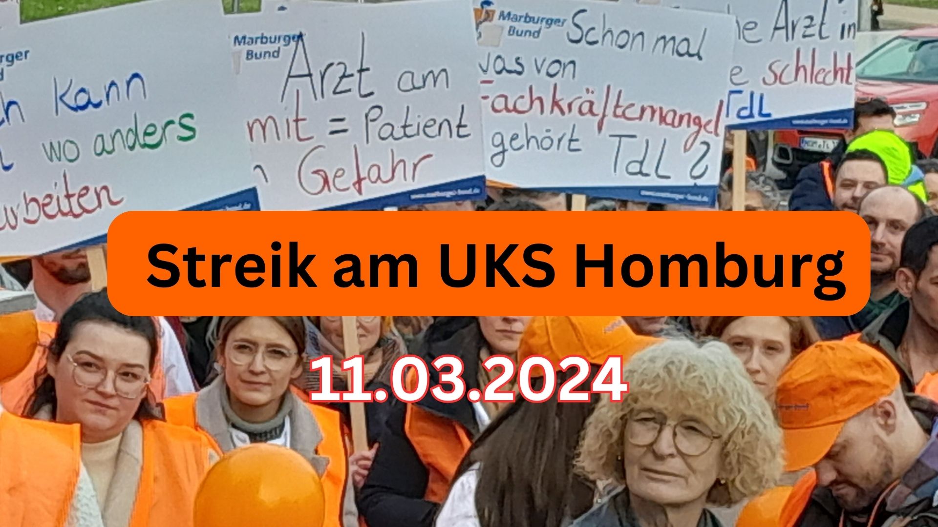 Warnstreik am UKS am 11.03