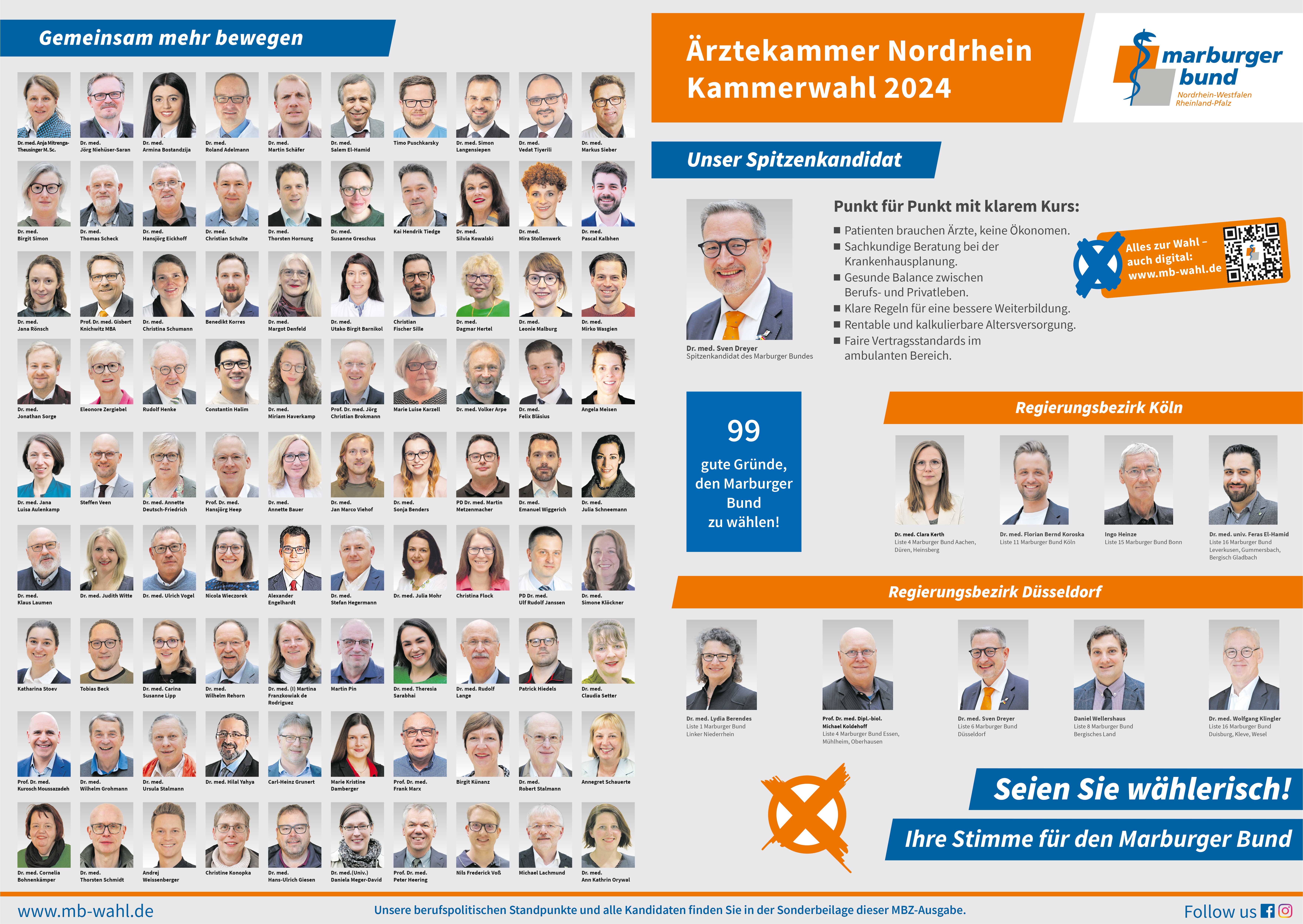 99 gute Gründe, jetzt den Marburger Bund zu wählen!