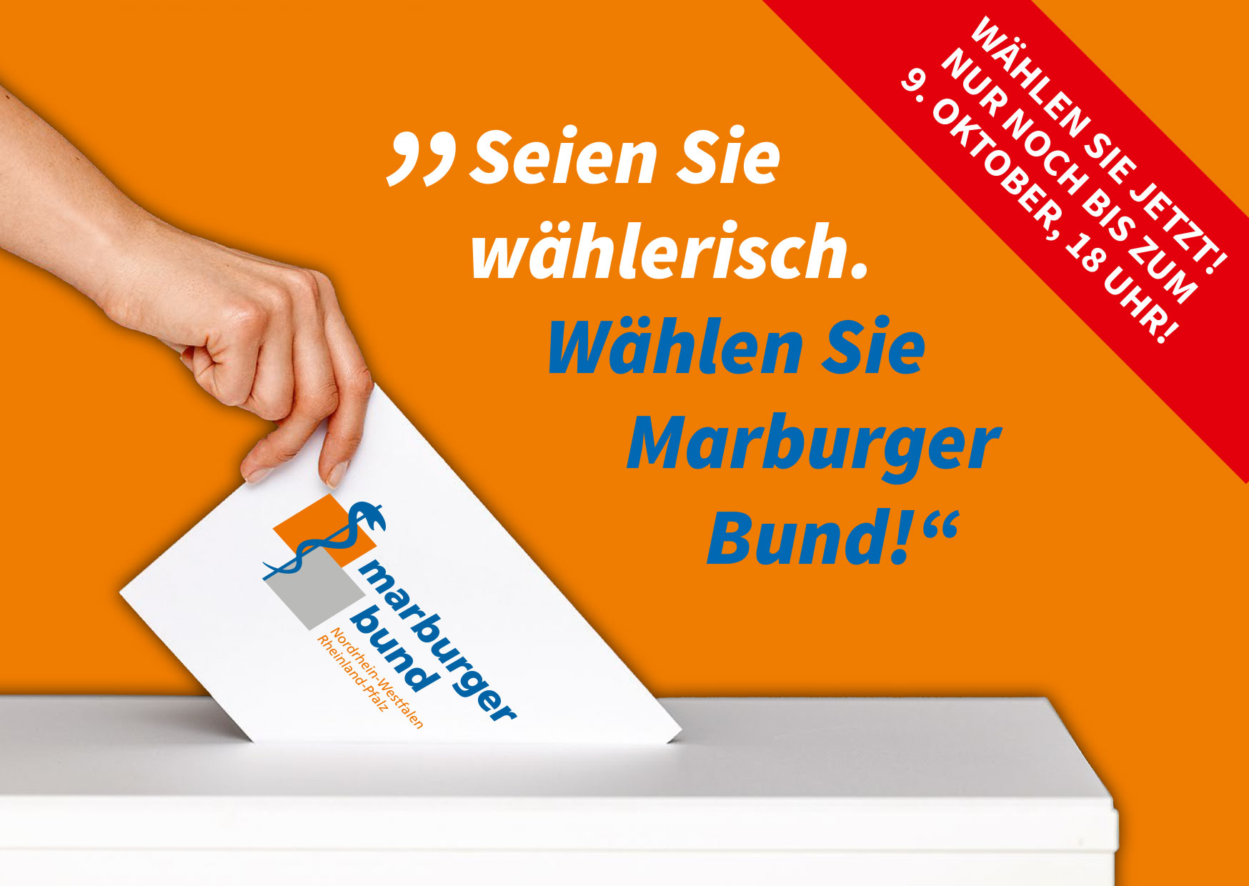 Nur noch wenige Tage: Bringen Sie jetzt Ihren Wahlbrief mit Ihrer Stimme zur Post.