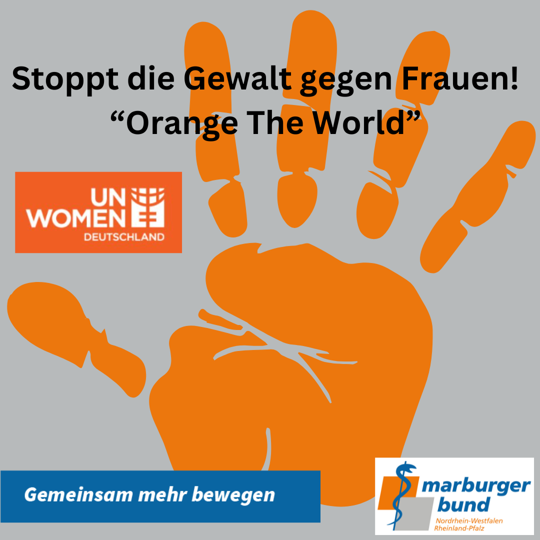 Wir unterstützen die UN-Kampagne "Stopp die Gewalt gegen Frauen".