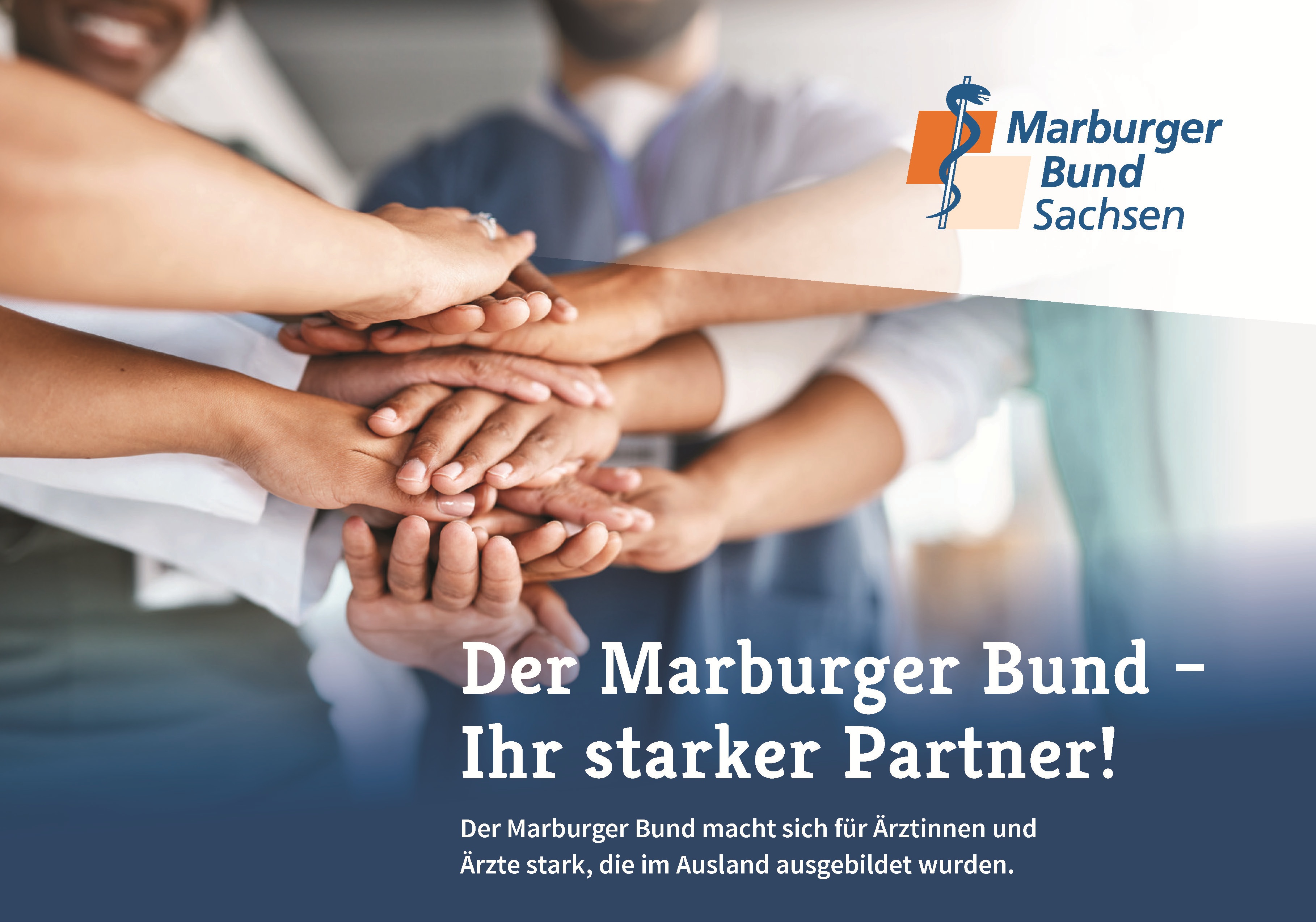 Flyer MB Sachsen für ausländische Ärztinnen und Ärzte
