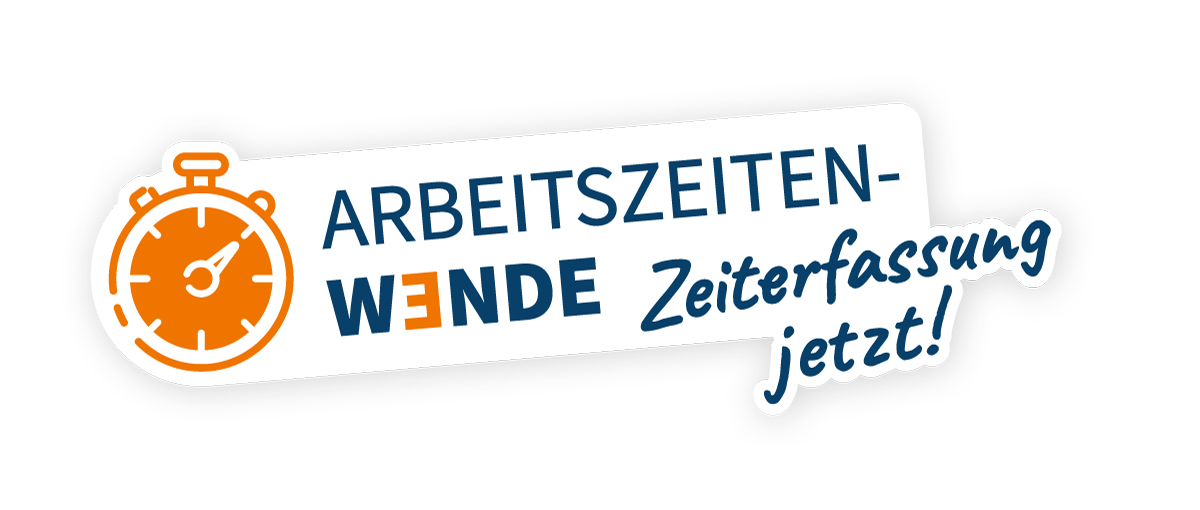 Wortbildmarke Arbeitszeitenwende - Zeiterfassung jetzt! 