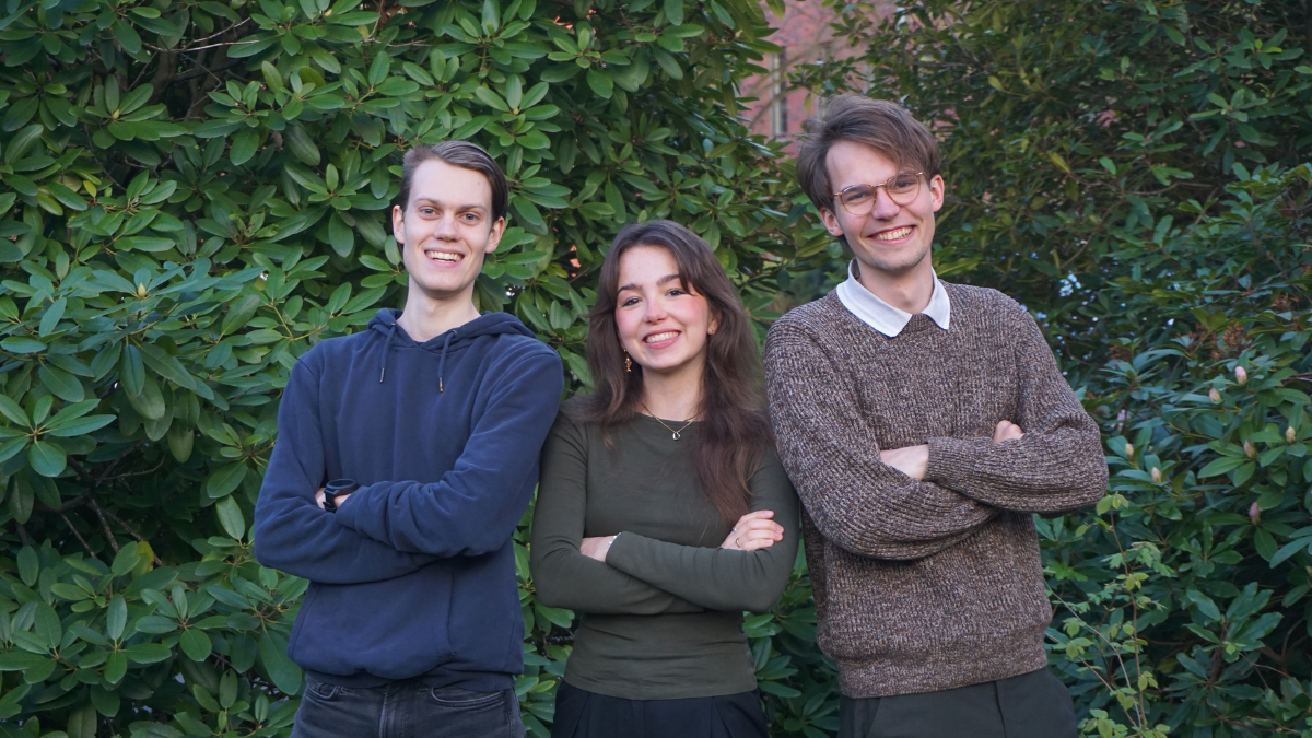 Die Studierendenvertretung des MB Hamburg: Tobias Bokowski, Greta Klohk und Georg Gaentzsch