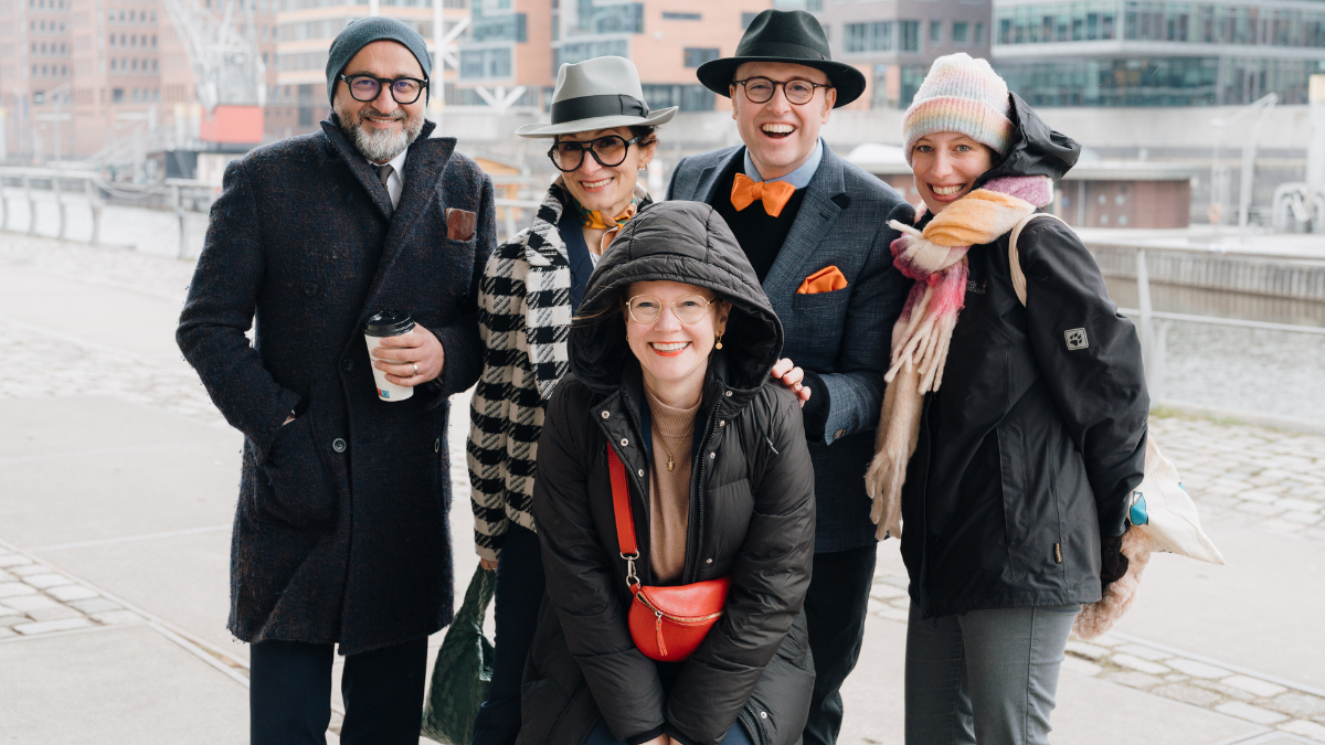 Trotz Aprilwetter beste Stimmung beim Fotoshooting in der HafenCity
