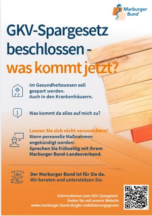 Plakat GKV-Spargesetz beschlossen - was kommt jetzt?