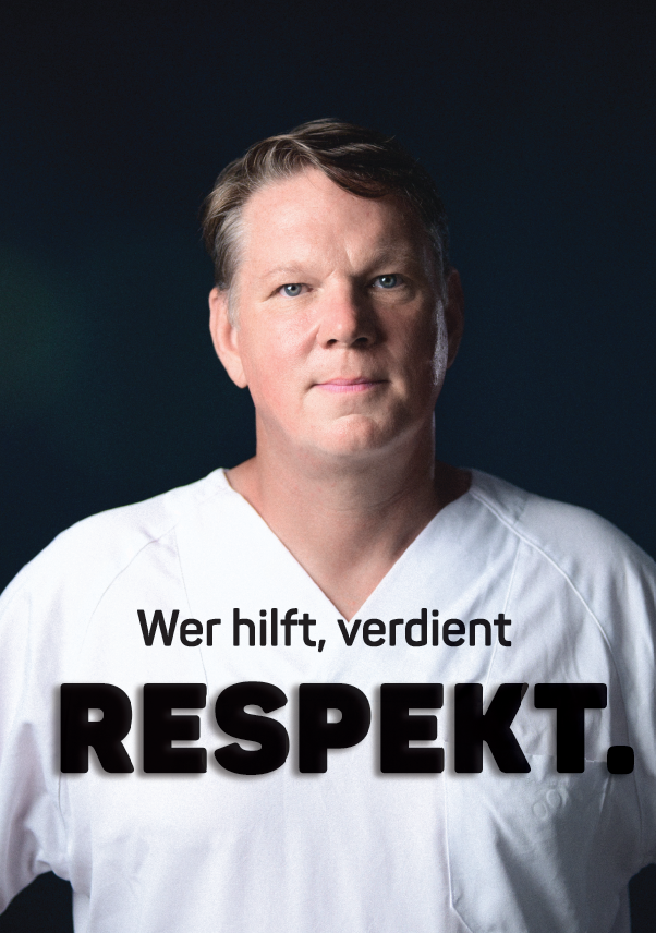 Setzt ein Zeichen für ein faires Miteinander: Malte Feurer, ärztliches Gesicht der Kampagne. Foto: MS Niedersachsen