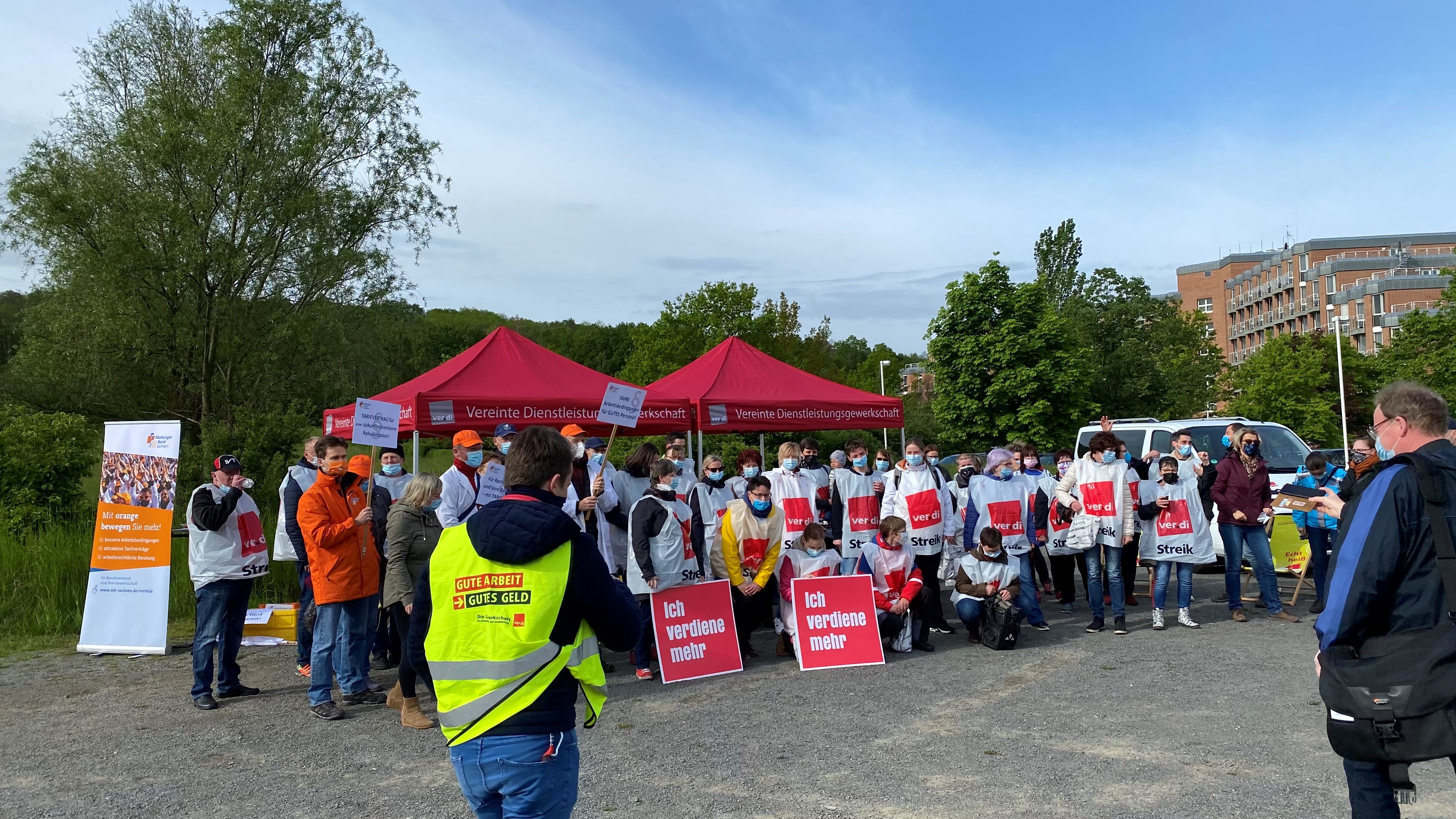 Warnstreik am Klinikum Brandis