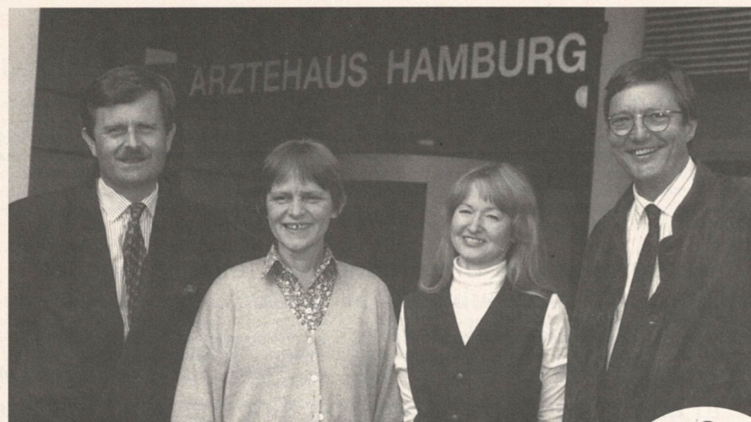 Kammerwahl 1994: Dr. Frank Ulrich Montgomery, Dr. Bärbel Seelisch, Dr. Angelika Kossmann und Prof. Dr. Werner Blunck (von links)