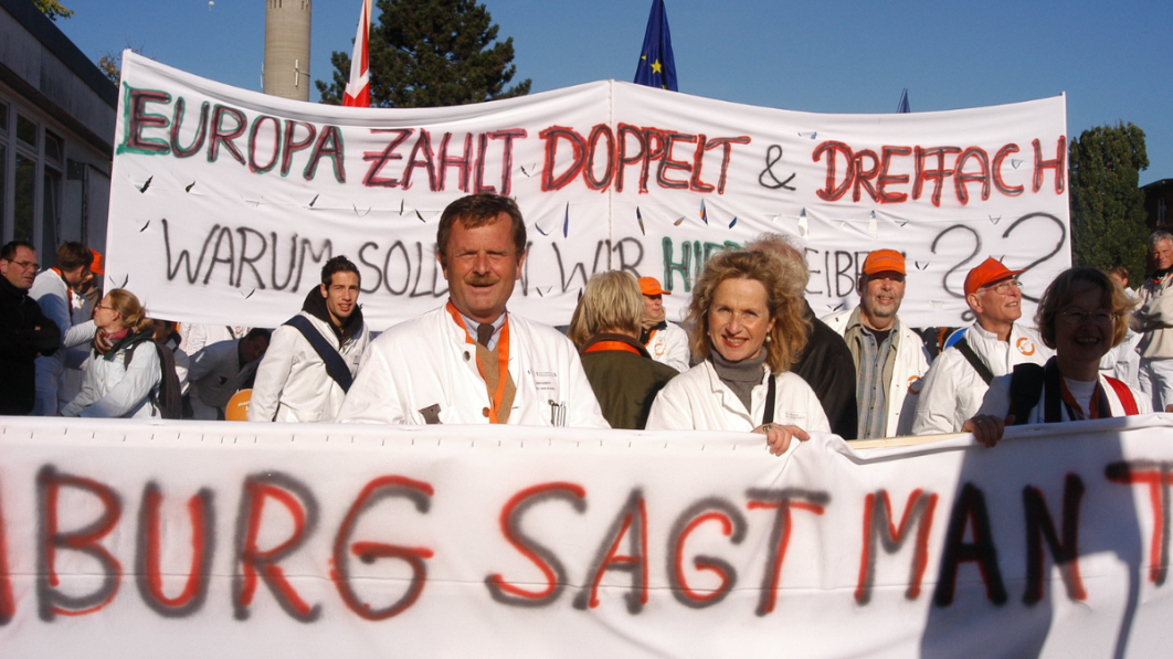 Streik 2005: In Hamburg sagt man Tschüss!