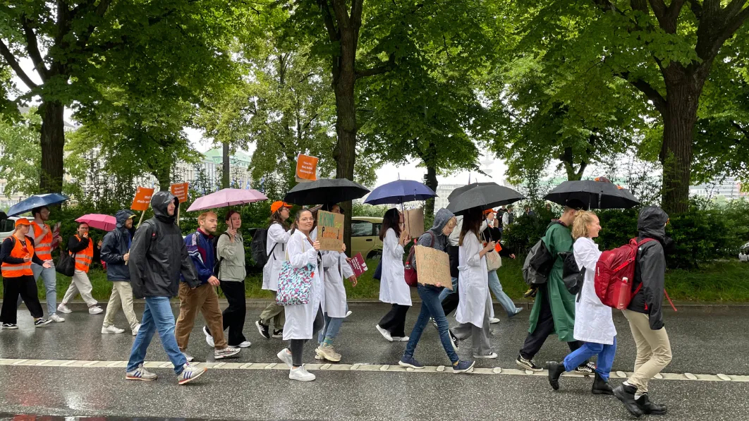 Demonstrieren bei Hamburger Schietwetter