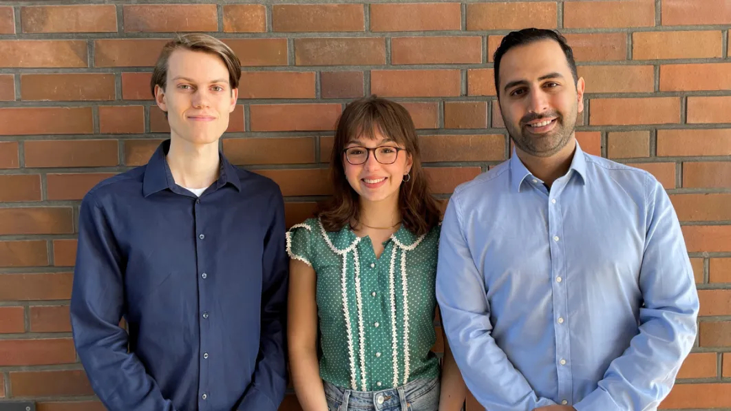 Die Studierendenvertretung des MB Hamburg: Tobias Bokowski, Greta Klohk und Saman Keshtkaran