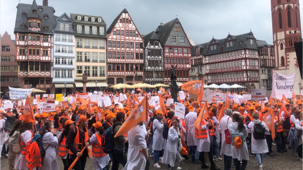 Warnstreik am 9. Mai 2023 in Frankfurt