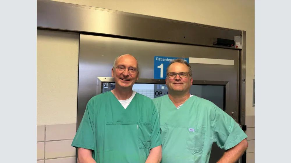 Gemeinsam engagiert – in der Klinik und für die Ukraine: Dr. Dirk Hahne (l.) und Dr. Martin Schott. Foto: privat